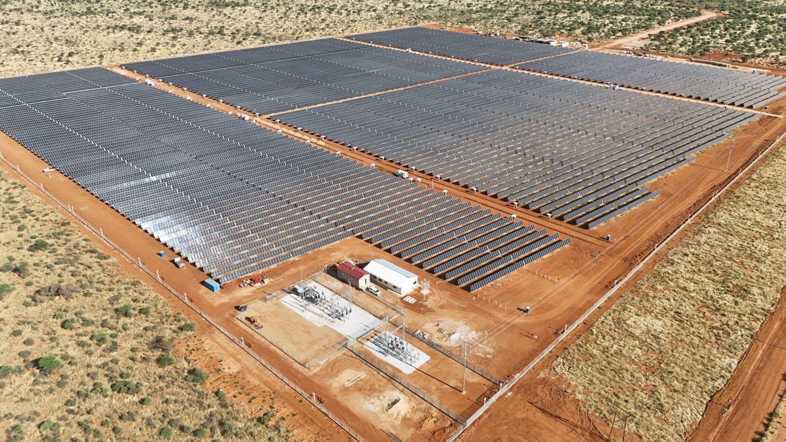 Overhead short of the Gerus Solar Power Plant